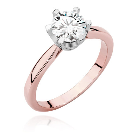 Pierścionek W539 Diament 1,00ct różowe złoto