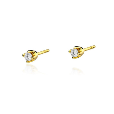 Kolczyki KO034 Diament 2 x 0,10ct żółte złoto