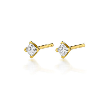 Kolczyki KO037 Diament 2 x 0,15ct żółte złoto