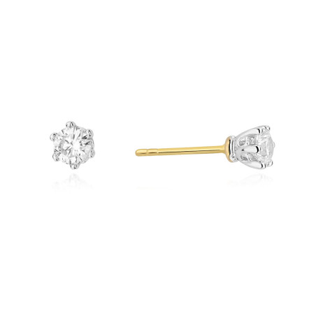 Kolczyki KO069 Diament 2 x 0,40ct żółte złoto