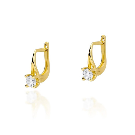 Kolczyki KO381 Diament 2 x 0,20ct żółte złoto