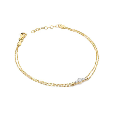 Bransoletka B003 Diament 0,10ct żółte złoto