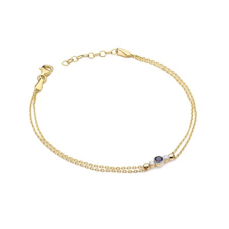 Bransoletka B005 Szafir 0,15ct żółte złoto