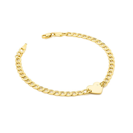 Bransoletka B006 z diamentami żółte złoto