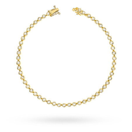 Bransoletka B013 z diamentami żółte złoto