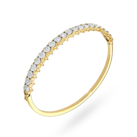 Bransoletka B015 z diamentami żółte złoto