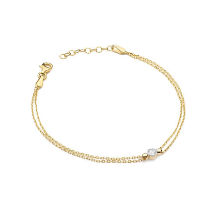 Bransoletka B004 Diament 0,10ct żółte złoto