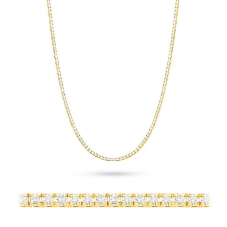 Naszyjnik N45056 z diamentami żółte złoto