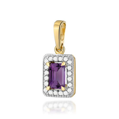 Zawieszka Z422 Ametyst 0,50ct żółte złoto