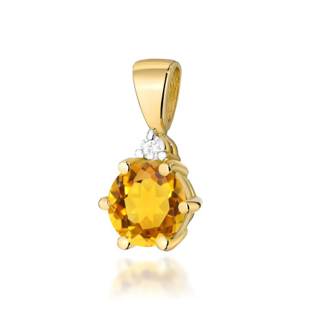 Zawieszka Z076 Cytryn 0,50ct żółte złoto