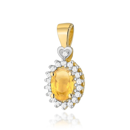 Zawieszka Z312 Cytryn 0,60ct żółte złoto
