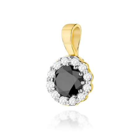 Zawieszka Z510 Czarny Diament 0,50ct żółte złoto
