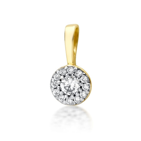 Zawieszka Z443 Diament 0,12ct żółte złoto