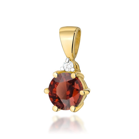 Zawieszka Z076 Granat 0,60ct żółte złoto