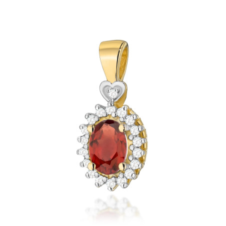 Zawieszka Z312 Granat 0,50ct żółte złoto