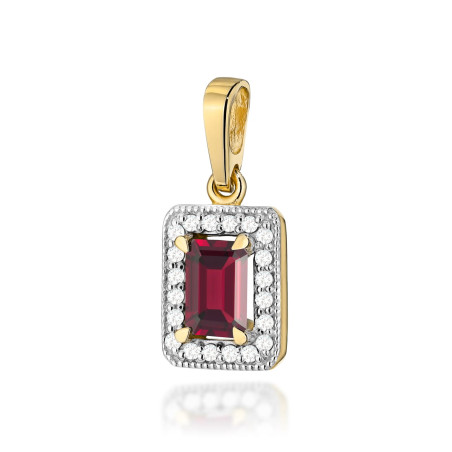 Zawieszka Z422 Granat 0,70ct żółte złoto