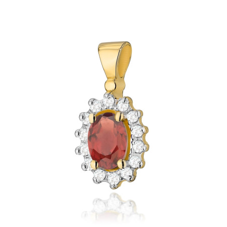 Zawieszka Z182 Granat 0,50ct żółte złoto