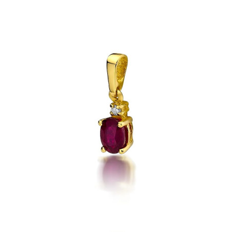 Zawieszka Z001 Rubin 0,60ct żółte złoto