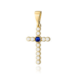 Krzyż K008 Szafir 0,15ct...