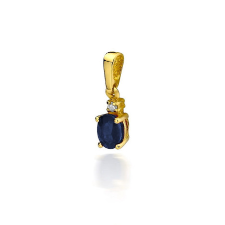 Zawieszka Z001 Szafir 0,70ct żółte złoto