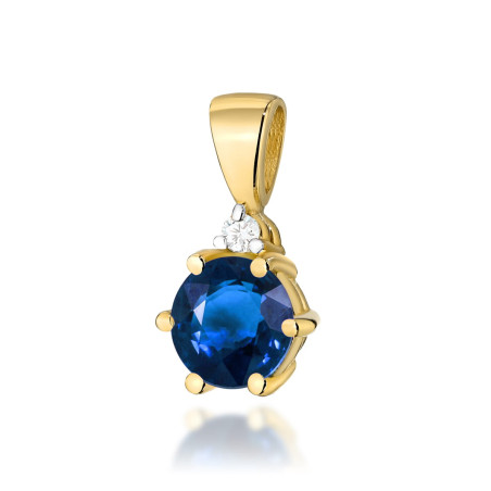 Zawieszka Z076 Szafir 0,50ct żółte złoto