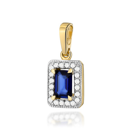 Zawieszka Z422 Szafir 0,60ct żółte złoto