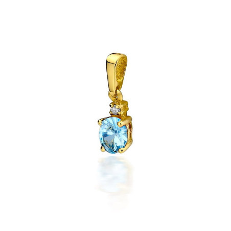 Zawieszka Z001 Topaz 0,50ct żółte złoto