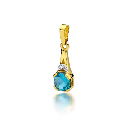 Zawieszka Z040 Topaz 1,10ct żółte złoto