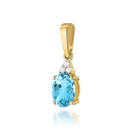 Zawieszka Z308 Topaz 0,90ct żółte złoto