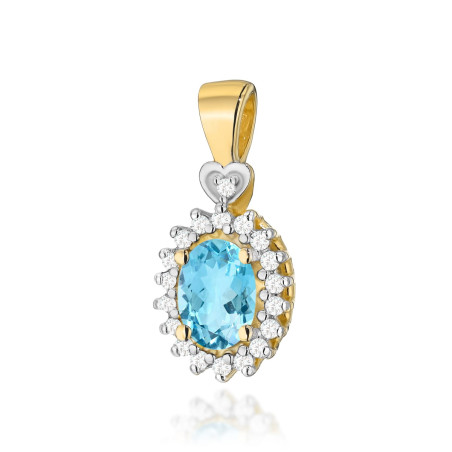 Zawieszka Z312 Topaz 0,50ct żółte złoto