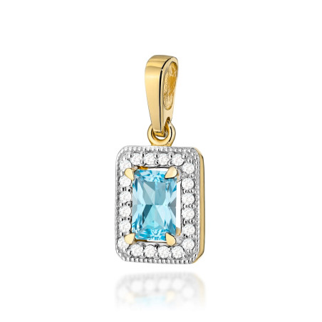 Zawieszka Z422 Topaz 0,65ct żółte złoto