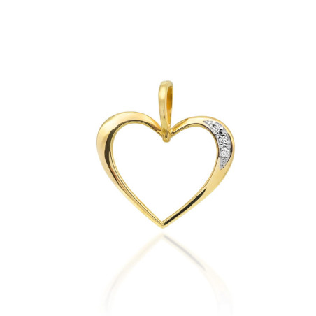 Zawieszka S001 z diamentami żółte złoto