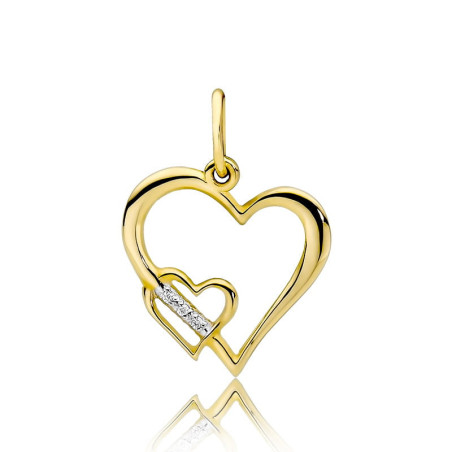 Zawieszka S002 z diamentami żółte złoto