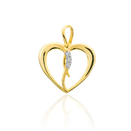 Zawieszka S004 z diamentami żółte złoto
