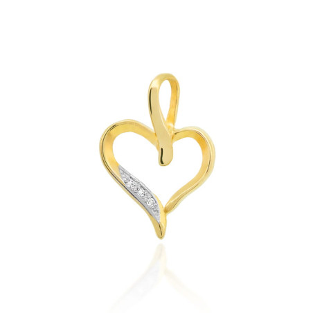 Zawieszka S006 z diamentami żółte złoto