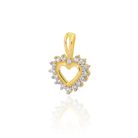 Zawieszka S007 z diamentami żółte złoto