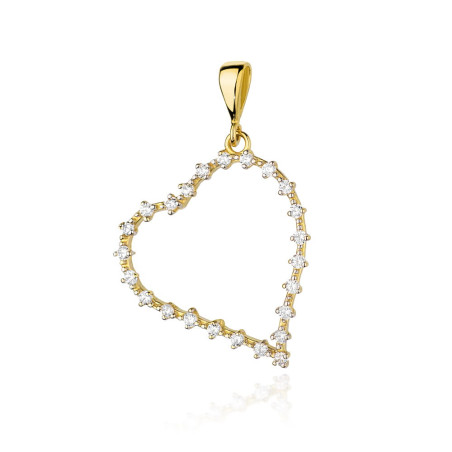 Zawieszka S017 z diamentami żółte złoto