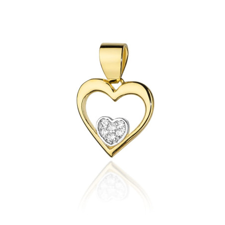 Zawieszka S022 z diamentami żółte złoto