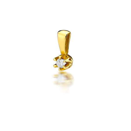 Zawieszka Z032 Diament 0,08ct żółte złoto