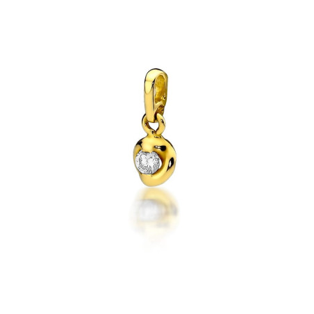 Zawieszka Z044 Diament 0,10ct żółte złoto