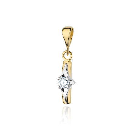 Zawieszka Z088 Diament 0,10ct żółte złoto