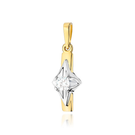 Zawieszka Z088 Diament 0,20ct żółte złoto