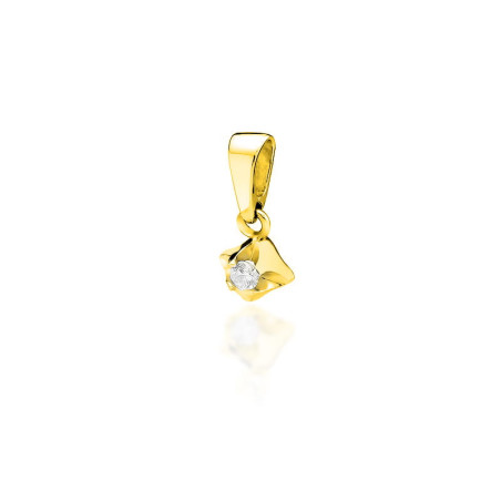 Zawieszka Z155 Diament 0,15ct żółte złoto