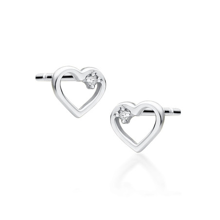 Kolczyki CK034 Diament 2 x 0,005ct białe złoto