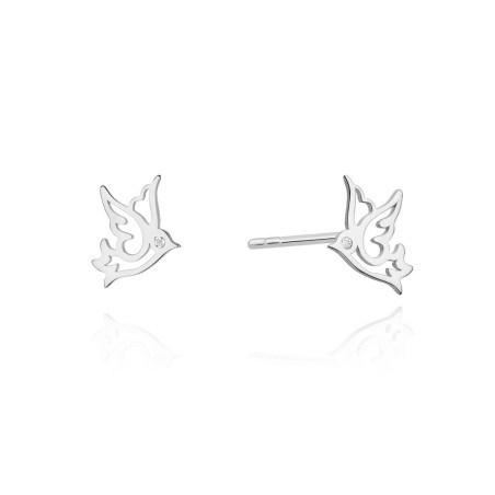 Kolczyki KO023 Diament 2 x 0,0145ct białe złoto