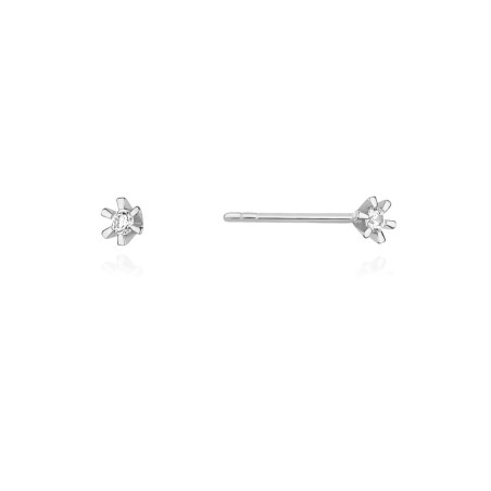 Kolczyki K0029 Diament 2 x 0,02ct białe złoto