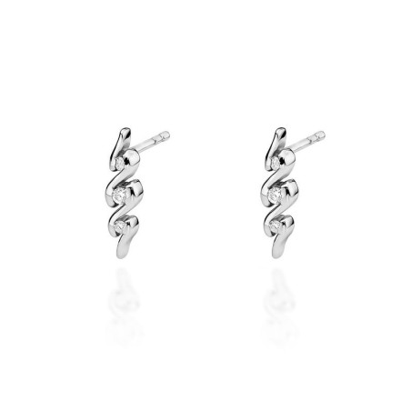 Kolczyki KO042 Diament 2 x 0,03ct białe złoto