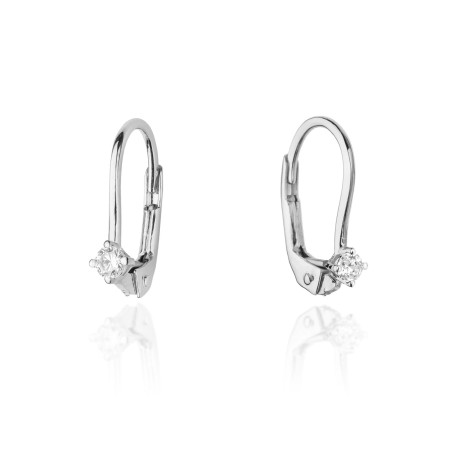 Kolczyki KO057 Diament 2 x 0,04ct białe złoto