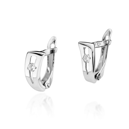 Kolczyki KO014 Diament 2 x 0,04ct białe złoto