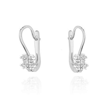 Kolczyki KO054 Diament 2 x 0,05ct białe złoto